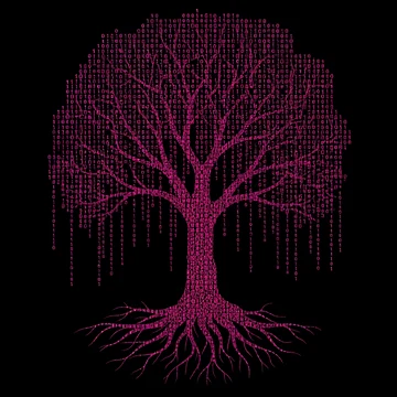 Artwork thumbnail, 002 Binary Tree Coding – Programmer & Computer Science Design by Alexis Art Collection