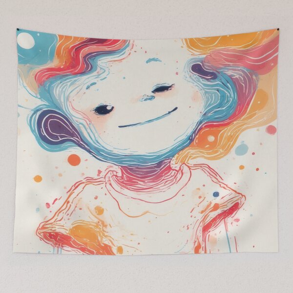 Item preview, A child's smile in a riot of colors designed and sold by Mianku | Für das Leben.