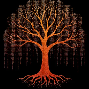 Artwork thumbnail, 003 Binary Tree Coding – Programmer & Computer Science Design by Alexis Art Collection