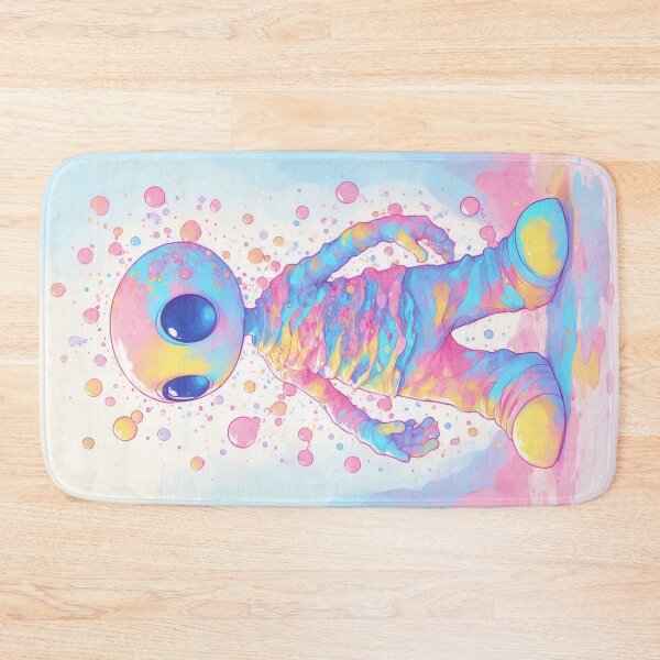 Item preview, Pastel-colored alien in a shower of soap bubbles designed and sold by Mianku | Für das Leben.