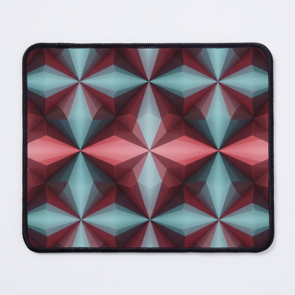 Item preview, Burgundy Teal Facet Pattern designed and sold by Kaleidoscope Print.
