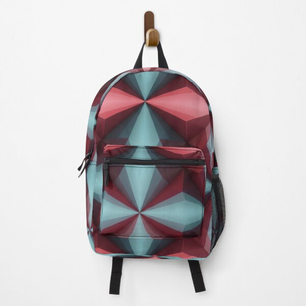 Item preview, Burgundy Teal Facet Pattern designed and sold by Kaleidoscope Print.