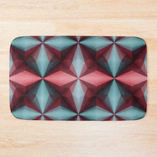 Item preview, Burgundy Teal Facet Pattern designed and sold by Kaleidoscope Print.
