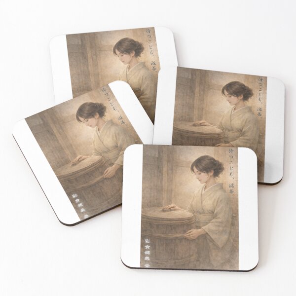 Item preview, Waiting Nourishes – Japanese Fermentation Watercolor Art  (Saishoku-Kenbi AI Art Edition Vol.04) designed and sold by Yohei-Studio.