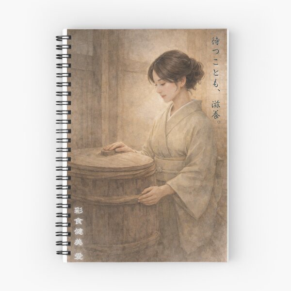 Item preview, Waiting Nourishes – Japanese Fermentation Watercolor Art  (Saishoku-Kenbi AI Art Edition Vol.04) designed and sold by Yohei-Studio.