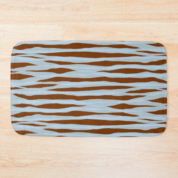 Item preview, Ice Blue and Brown Abstracted Organic Stripes Pattern designed and sold by kierkegaard.