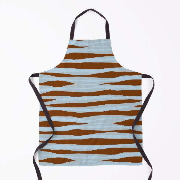 Item preview, Ice Blue and Brown Abstracted Organic Stripes Pattern designed and sold by kierkegaard.
