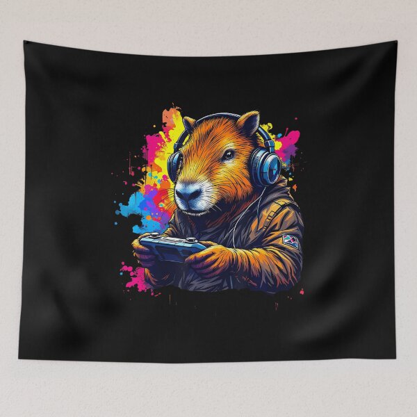 Item preview, Funny Capybara Gamepad Headphones Video Games Gamer designed and sold by scottsurswab.
