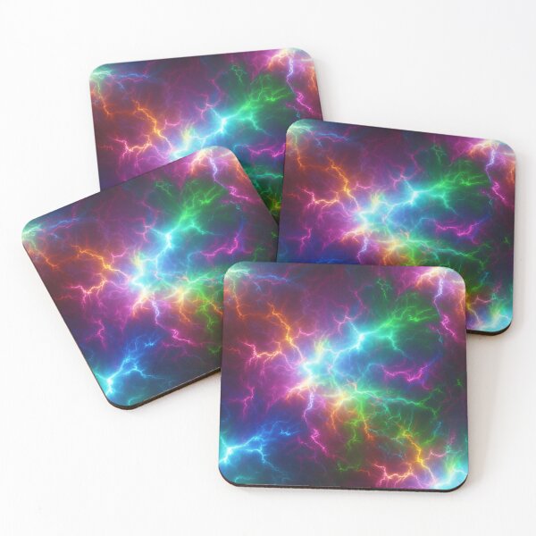 Item preview, Rainbow Electric Lightning designed and sold by Kaleidoscope Print.