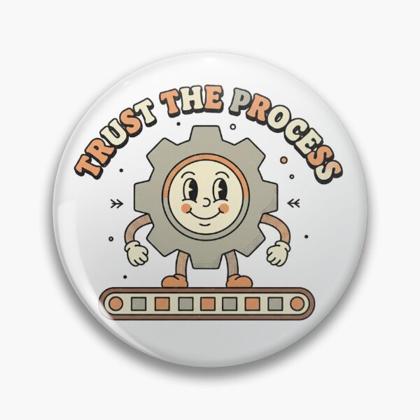 Item preview, Trust the Process Retro Motivation Design designed and sold by DIRTYSKETCHH.