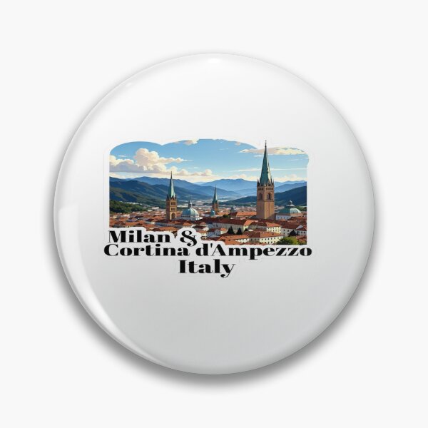 Item preview, Milan & Cortina d’Ampezzo Italy Skyline – Scenic Travel T-Shirt & Sticker Design designed and sold by Sushikidsntod.