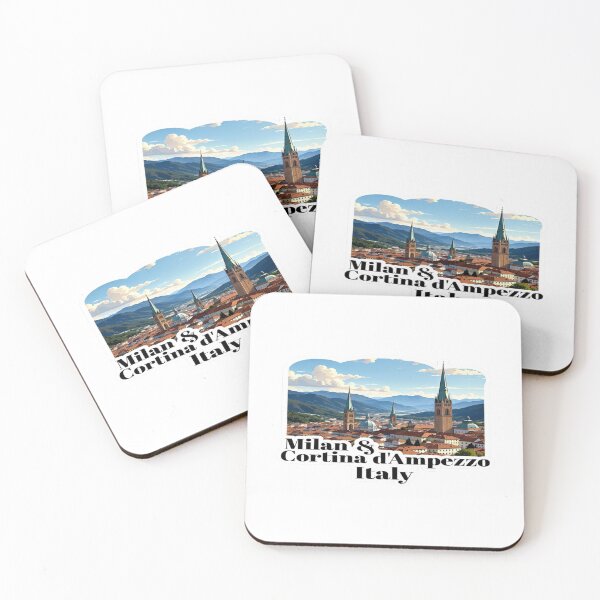 Item preview, Milan & Cortina d’Ampezzo Italy Skyline – Scenic Travel T-Shirt & Sticker Design designed and sold by Sushikidsntod.
