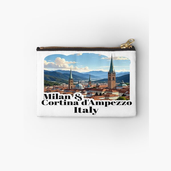 Item preview, Milan & Cortina d’Ampezzo Italy Skyline – Scenic Travel T-Shirt & Sticker Design designed and sold by Sushikidsntod.