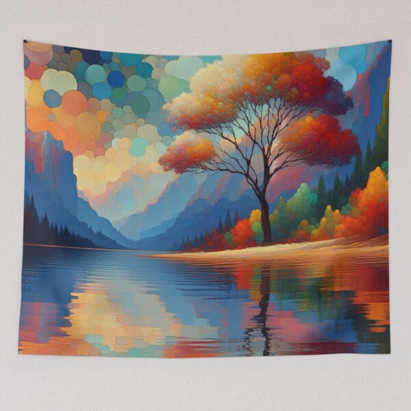 Item preview, Reflections of Color – A Dreamlike Autumn Escape designed and sold by Okmanoo.