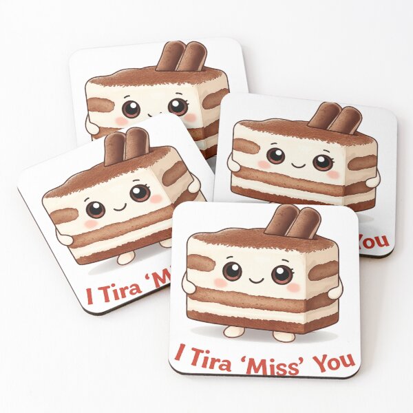 Item preview, I Tira ‘Miss’ You – Cute Tiramisu Dessert Pun Illustration designed and sold by Noodles Crazy Merch.