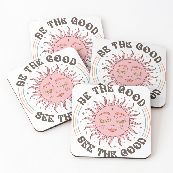 Item preview, Retro Boho Sun "Be The Good See The Good" Mindfulness Art designed and sold by LunaPixelStudio.