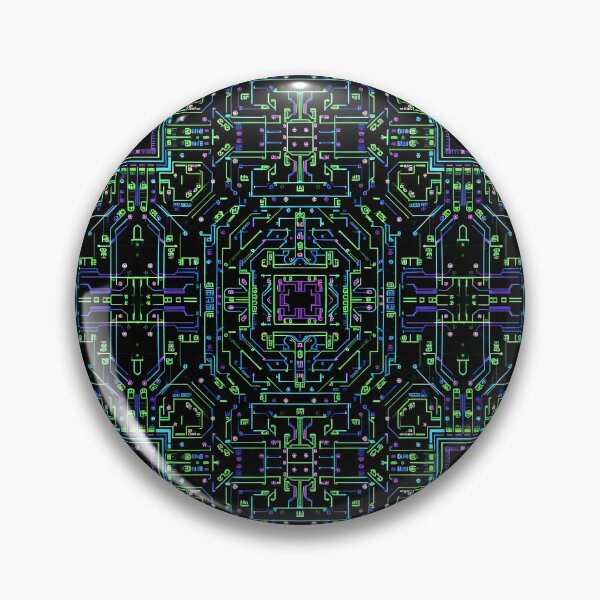 Item preview, Cyber Neon PCB Grid designed and sold by Kaleidoscope Print.