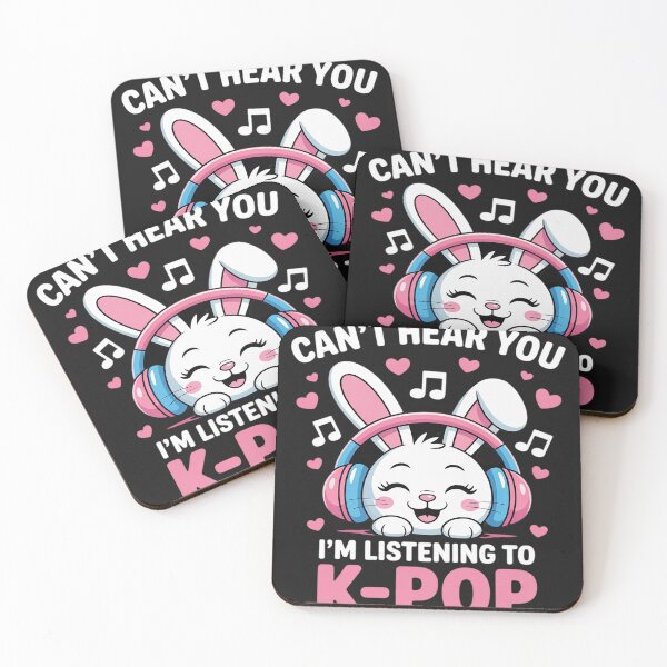 Item preview, Can't Hear You I'm Listening Kpop Cute Rabbit K-Pop Kawaii designed and sold by BlueCreator-inc.
