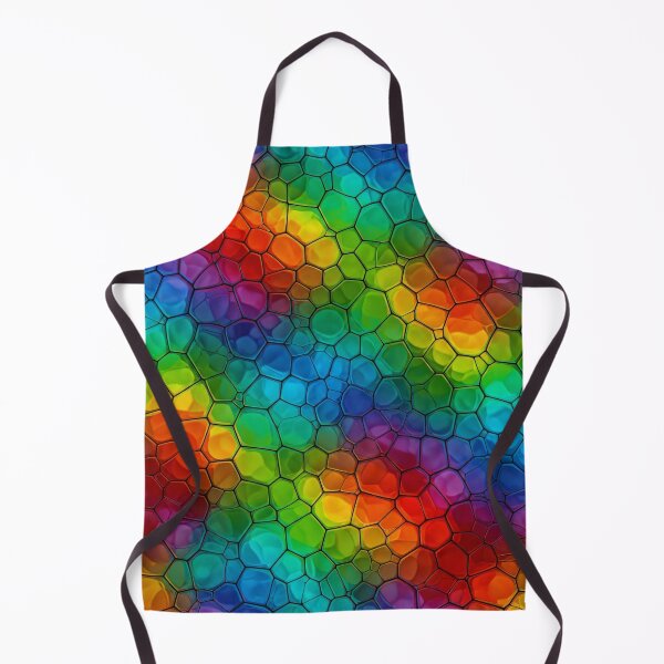 Item preview, Rainbow Stained Glass Cells designed and sold by Kaleidoscope Print.