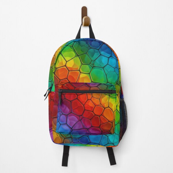 Item preview, Rainbow Stained Glass Cells designed and sold by Kaleidoscope Print.