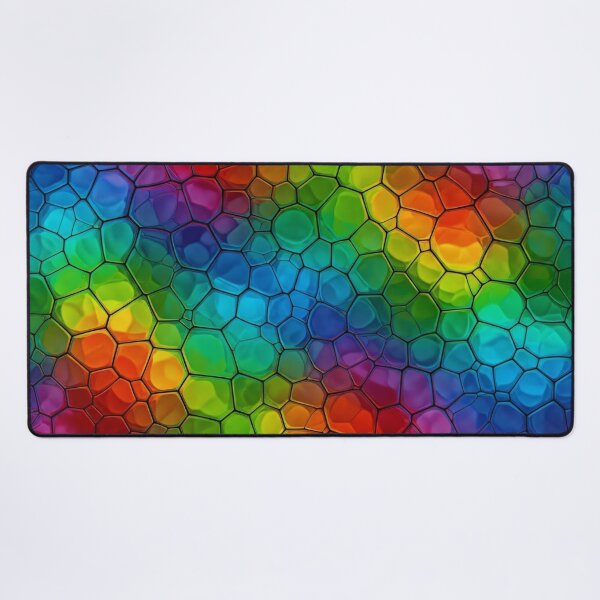 Item preview, Rainbow Stained Glass Cells designed and sold by Kaleidoscope Print.