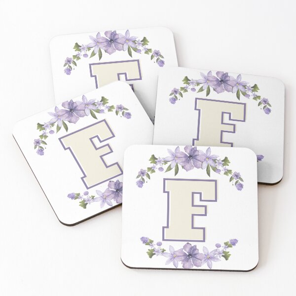 Item preview, Letter F Monogram with Flowers – Elegant Floral Initial Design designed and sold by OmikronStore.