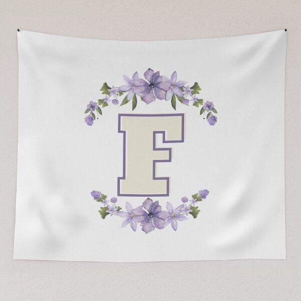 Item preview, Letter F Monogram with Flowers – Elegant Floral Initial Design designed and sold by OmikronStore.