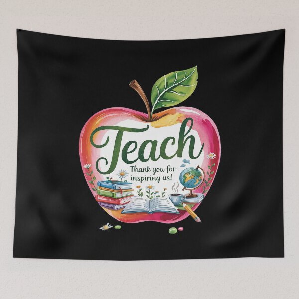Item preview, Teach Apple Books Coffee Globe Heart designed and sold by Libbysharts.