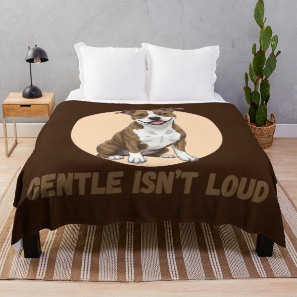 Item preview, Gentle Isn’t Loud Staffordshire Bull Terrier Shirt – Soft-Hearted Staffy Quote Design designed and sold by ArtisanBagel.