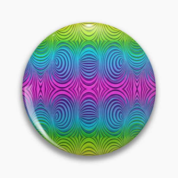 Item preview, Rainbow Op Art Ripples designed and sold by Kaleidoscope Print.