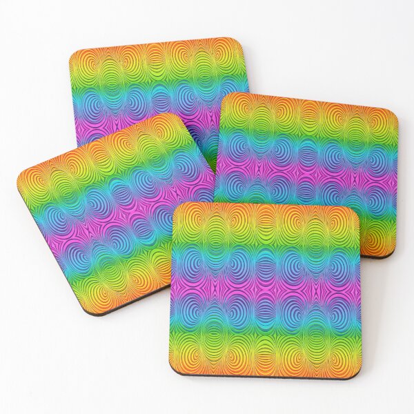 Item preview, Rainbow Op Art Ripples designed and sold by Kaleidoscope Print.