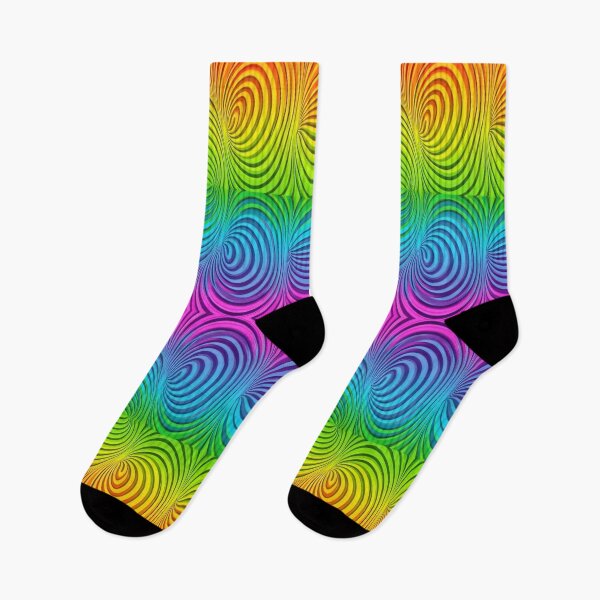 Item preview, Rainbow Op Art Ripples designed and sold by Kaleidoscope Print.