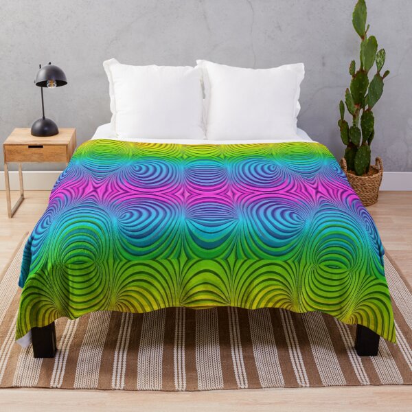 Item preview, Rainbow Op Art Ripples designed and sold by Kaleidoscope Print.