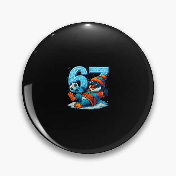 Item preview, 67 Penguin Soccer Funny Winter Meme designed and sold by godzillabro.