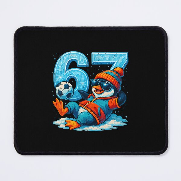 Item preview, 67 Penguin Soccer Funny Winter Meme designed and sold by godzillabro.