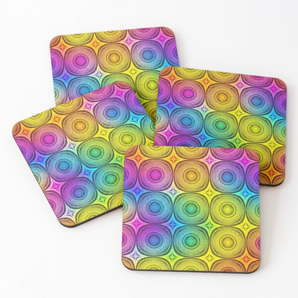 Item preview, Rainbow Spiral Tile Grid designed and sold by Kaleidoscope Print.