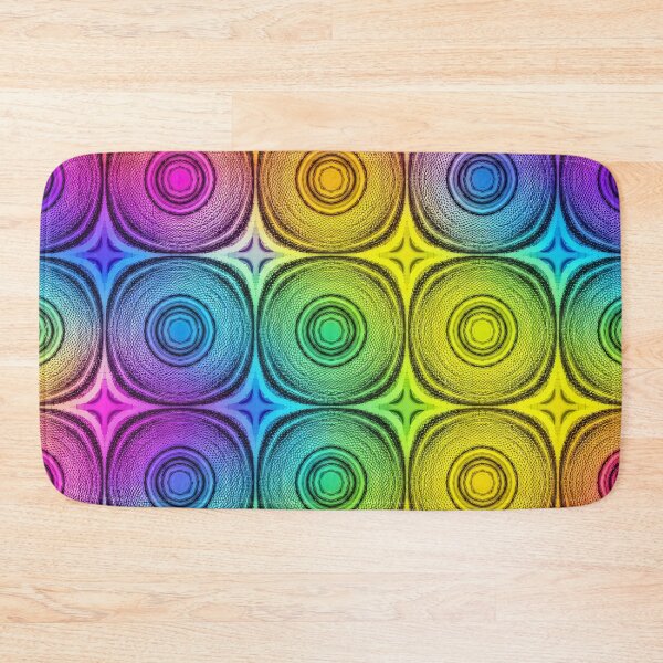 Item preview, Rainbow Spiral Tile Grid designed and sold by Kaleidoscope Print.
