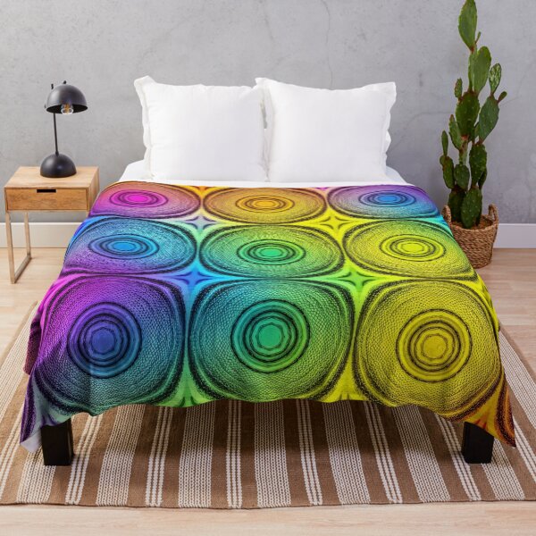 Item preview, Rainbow Spiral Tile Grid designed and sold by Kaleidoscope Print.