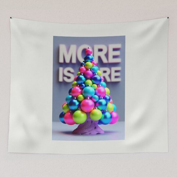 Item preview, More Is More – Maximalist Ornament Tree with Bold Holiday Message designed and sold by SplashTastic.