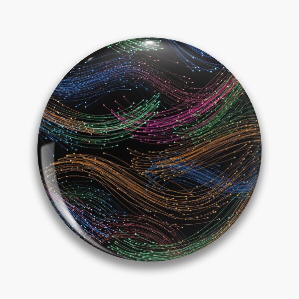 Item preview, Neon Flow Lines on Black designed and sold by Kaleidoscope Print.