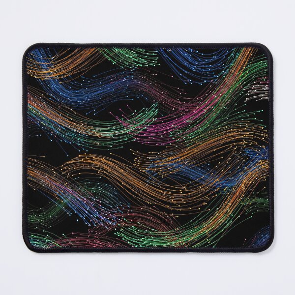 Item preview, Neon Flow Lines on Black designed and sold by Kaleidoscope Print.