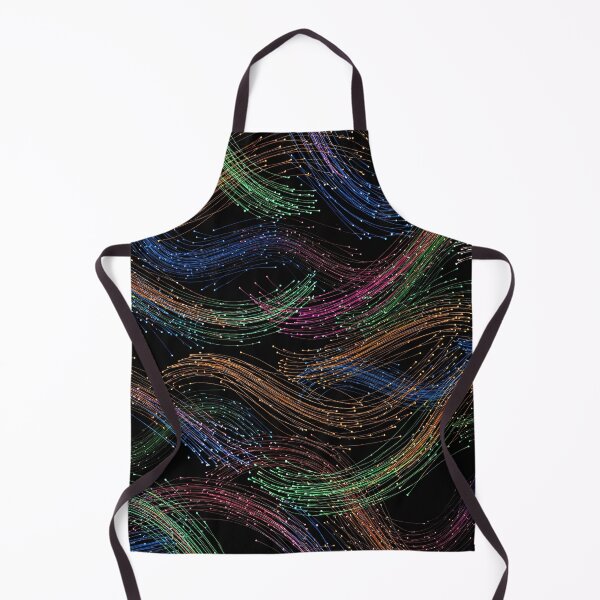Item preview, Neon Flow Lines on Black designed and sold by Kaleidoscope Print.