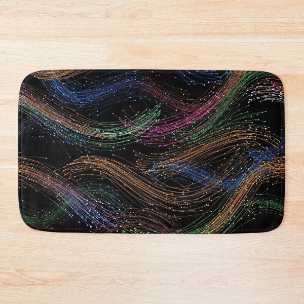 Item preview, Neon Flow Lines on Black designed and sold by Kaleidoscope Print.