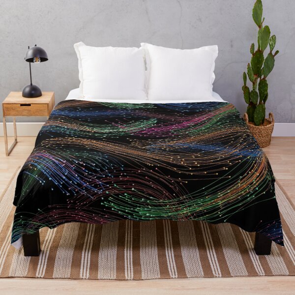 Item preview, Neon Flow Lines on Black designed and sold by Kaleidoscope Print.