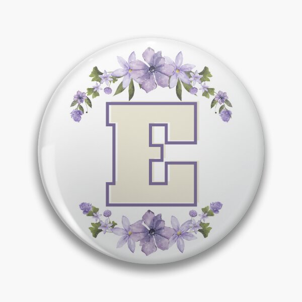 Item preview, Letter E Monogram with Flowers – Elegant Floral Initial Design designed and sold by OmikronStore.