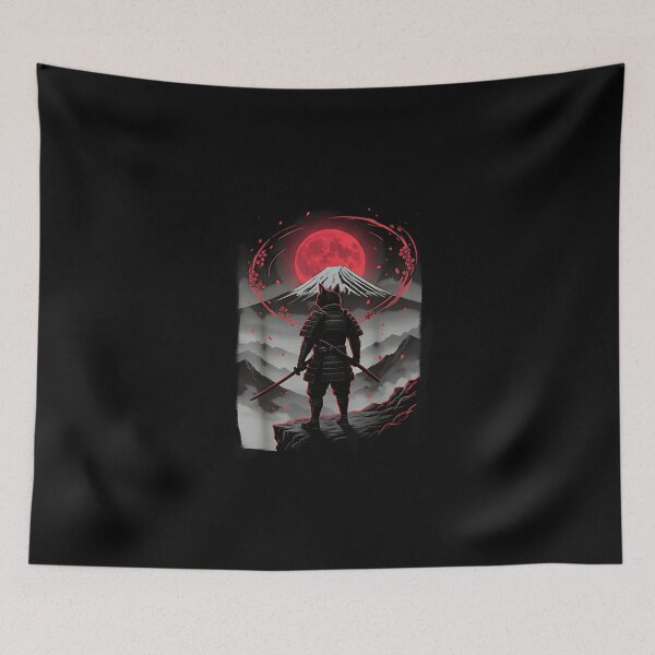 Item preview, Ronin Cat Under the Blood Moon designed and sold by SWEET-TINAPAY.