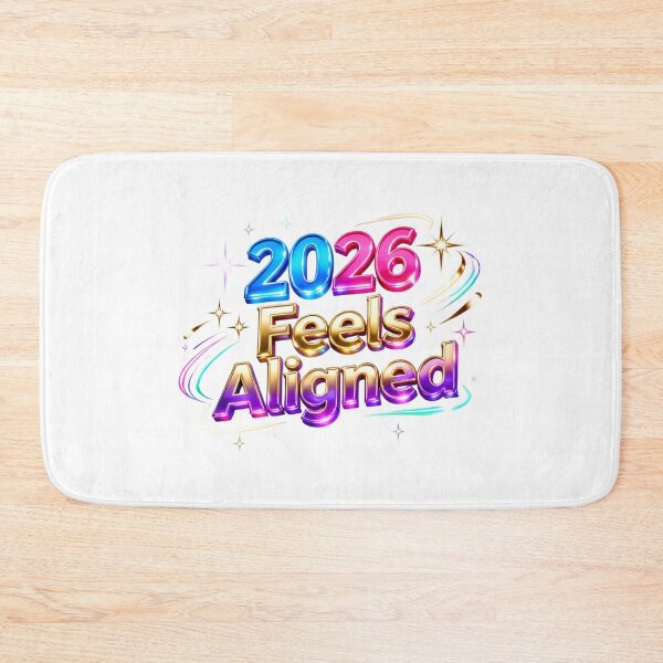 Item preview, 2026 Feels Aligned-New Year Manifestation Quote Neon Typography Design designed and sold by Aarvya Fashion Club ( A.F.C ).
