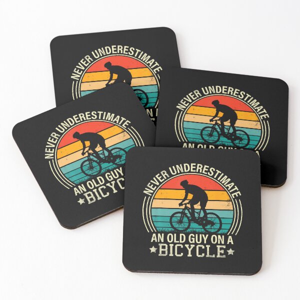 Item preview, Never Underestimate An Old Guy On A Bicycle Funny Cycling designed and sold by huftyfnruppe.