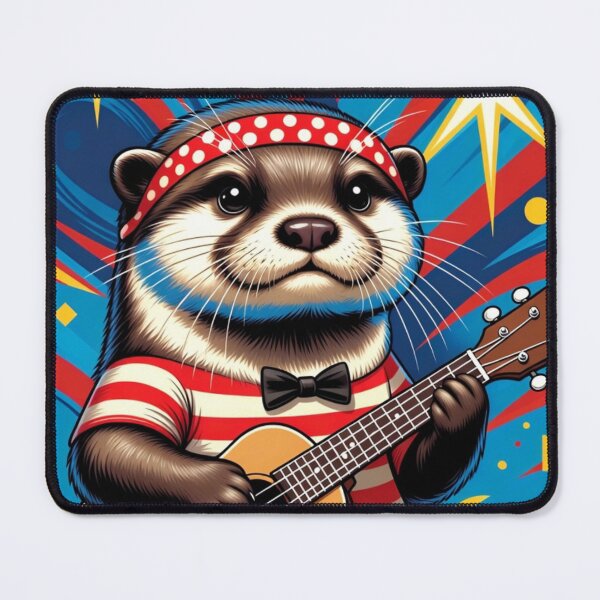 Item preview, Musical Otter in Retro Vibes designed and sold by Dogandesighn.