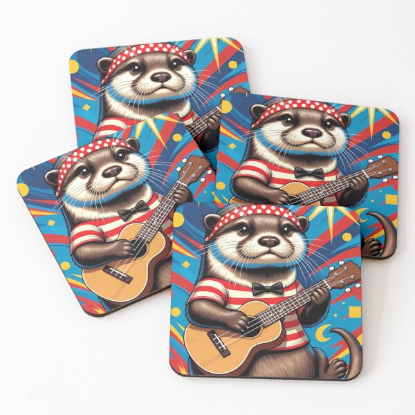 Item preview, Musical Otter in Retro Vibes designed and sold by Dogandesighn.